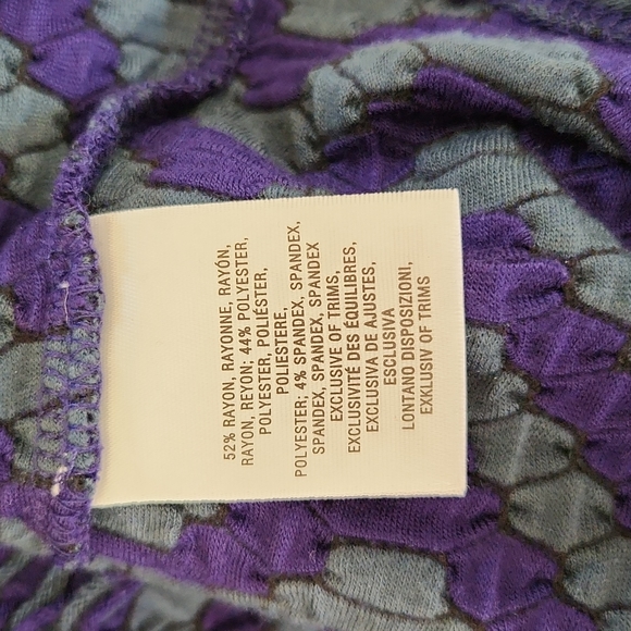 Deletta Cowl Neck Dressy Sleeveless Blouse Green, Purple Women's Small - Picture 9 of 10